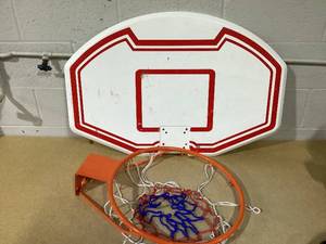 lot 315 image: Costway Large Wall Mounted Basketball Hoop with 36 x 24 Shatter-proof Backboard or Kids
