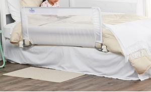 lot 185 image: Regalo Swing Down Double Sided Bed Rail Guard, with Reinforced Anchor Safety System(Pack of 2)