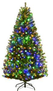 lot 194 image: Costway 5-ft Pre-lit Artificial Christmas Tree with Multicolor LED Lights