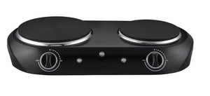 lot 306 image: Mainstays Double Burner, 1800 W, Black Electric Cooktop, 1 Each, Assembled Product