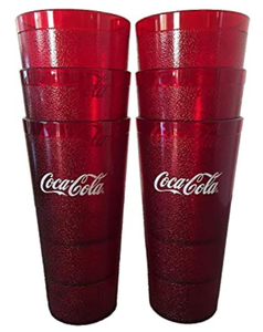 lot 322 image: Supply Depot Compatible with Coca Cola Restaurant Red Plastic Tumblers 32oz Pack OF 24