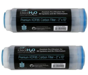 lot 342 image: LOT OF 2 Ideal H2O Premium KDF85 Carbon Filter - 2 in x 10 in