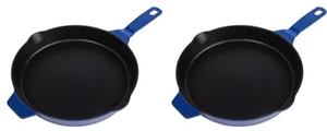 lot 359 image: LOT OF 2 Kitchen HQ 2pc 10 Ceramic Nonstick Cast Iron Skillet