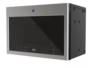 lot 455 image: GE 24 in. 1.4 cu. ft. Over-The-Range Microwave Oven in Stainless Steel with Sensor Cooking (Minor Transit Damage. Missing HardwareParts To Install)