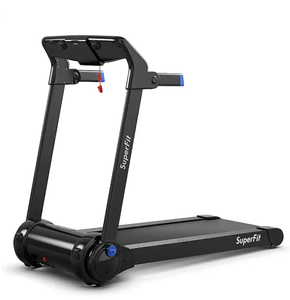 lot 9 image: Costway - 3HP Folding Electric Treadmill Running Machine w Speaker - Blue