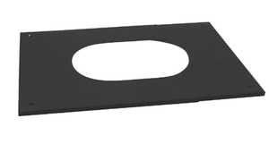 lot 492 image: Selkirk Metalbestos 6T-PCPAJ Adjustable Pitched Ceiling Plate, 6 Inch, Matte Black