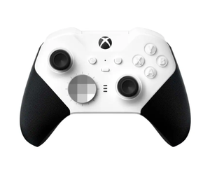lot 71 image: Microsoft - Elite Series 2 Core Wireless Controller for Xbox Series X, Xbox Series S, Xbox One, PCs, and Cloud-Enabled Devices - White (Turns On But Not Tested. Missing Thumbstick Tension Adjustment Tool)