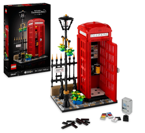 lot 76 image: Lego 21347 Idea London Red Public Phone Toy Toy Present Block (Slightly Used, Assembly Was Attempted. Maybe Missing Parts or Pieces)
