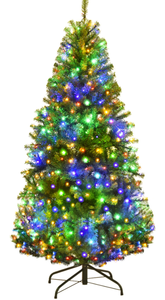 lot 387 image: Costway 4-ft Pre-lit Artificial Christmas Tree with Multicolor LED Lights