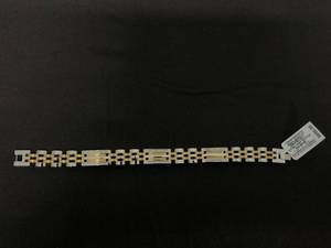 lot 69 image: MCYS Mens Diamond Two-Tone Link Bracelet (12 ct. t.w.) in Stainless Steel and Yellow Ion-Plate