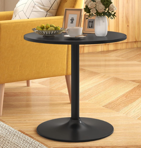 lot 254 image: COSTWAY Bar Table, Round Cocktail Table for Small Space, Kitchen, Office (BlackBlack)
