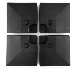 lot 255 image: Costway 4pcs Fillable Patio Offset Cantilever Umbrella Base Stand Heavy-Duty Square