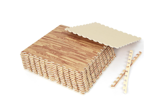 lot 268 image: Tangkula 12 Tiles Foam Flooring Mats with Border, 48 SQ FT EVA Interlocking Exercise Foam Mats for Exercise Equipment, Elastic Puzzle Play Mats, 38 Thick Non-Slip Workout Floor Mats for Home Gym