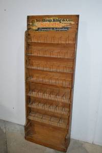 lot 23 image: Antique Northrup King Seed Display Cabinet with Original Graphics