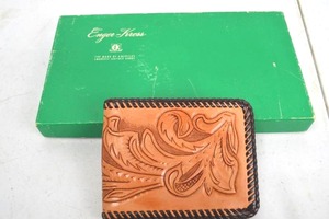 lot 43 image: Enger-Kress Tooled Leather Wallet with Box
