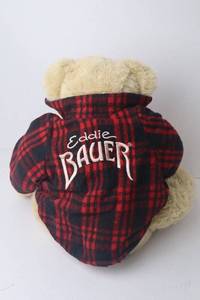 lot 5 image: Eddie Bauer Limited Edition Teddy Bear with Plaid Jacket