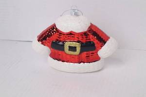 lot 16 image: Christmas Santa Suit Glass Ornament, 4-Inch Hanging Decor