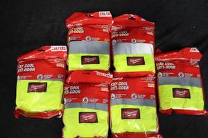 lot 127 image: Milwaukee Stay Cool Anti-Odor Mesh Safety Vest (6-Pack) - Class 2 Type R, 2XL3XL