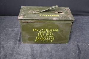 lot 150 image: Ammunition Can - 840 Cartridges 5.56mm M193