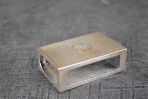 lot 210 image: Sterling Match Box Holder - Monogram on Top