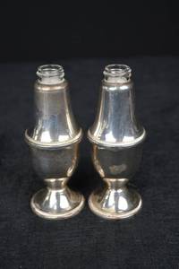 lot 211 image: Sterling Salt & Pepper Shaker Pair