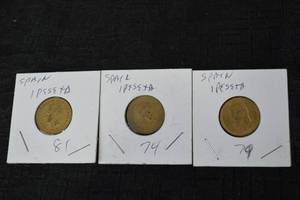 lot 241 image: Spain 1 Peseta Coins - Assorted Years