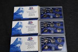 lot 202 image: 50 State Quarters Proof Set - United States Mint 2005
