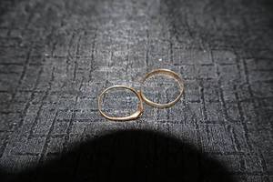 lot 301 image: 14k Gold Scrap Rings - Plain Band (2 pcs)