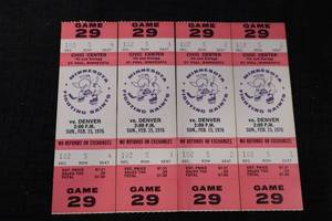 lot 335 image: Game Tickets & Burger King Coupons - Minnesota Fighting Saints Game 29