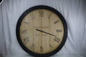 lot 354 image: Clock - KUHLMAN Est. 1987 & Wooden Cabinet