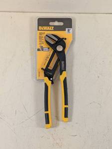 lot 12 image: NEW DEWALT 8 STRAIGHT JAW PUSH-LOCK PLIERS