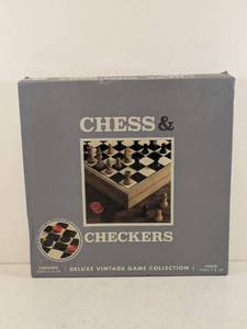 lot 56 image: CHESS & CHECKERS SET