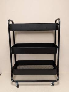 lot 66 image: NEATFREAK 3-TIER METAL ROLLING CART