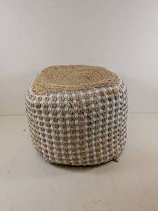 lot 75 image: NOURISON JUTE AND COTTON OTTOMAN