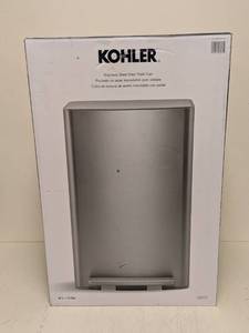 lot 80 image: KOHLER STAINLESS STEEL STEP TRASH CAN