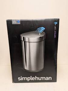lot 82 image: NEW SIMPLE HUMAN 45L SENSOR TRASH CAN