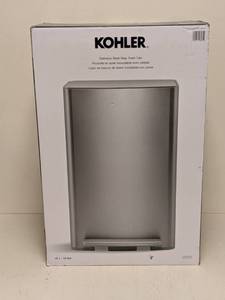 lot 85 image: KOHLER STAINLESS STEEL STEP TRASH CAN