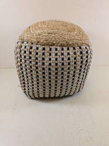 lot 74 image: NOURISON JUTE AND COTTON OTTOMAN
