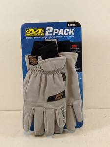 lot 98 image: 3M MECHANIX WEAR COLD WEATHER LARGE WINTER GLOVES 2PK.