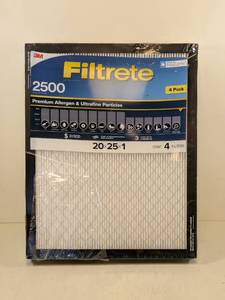 lot 125 image: NEW FILTRETE 2500 FILTERS (20x25x1) 4PK.
