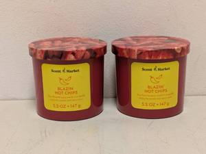 lot 164 image: (2) SCENT MARKET BLAZIN HOT CHIPS CANDLES