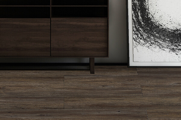 lot 104 image: 1,200 SF of HD Brushed Oak LVP Waterproof - 6.5 x 48 - Smokehouse  LVX Lighter in Person