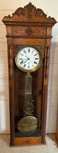 lot 30 image: Jewelers Regulator Grandfather Clock