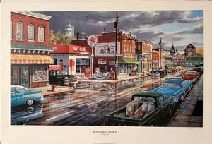 lot 26 image: Ken Zylla Print Reflections of Main St.
