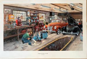 lot 78 image: Ken Zylla print Forty Ford & A Cord