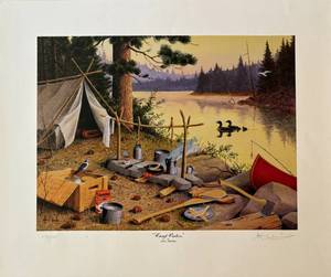 lot 81 image: Les Kouba print Camp Visitors