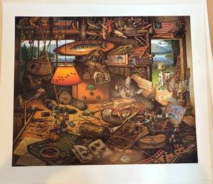 lot 85 image: Charles Wysocki print Max in the Adirondacks