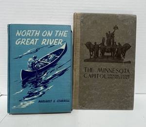 lot 61 image: 1945 School Book by Margaret OFarrell Principal Minneapolis, MN, Study Book and 1918 The Minnesota Capitol Guide