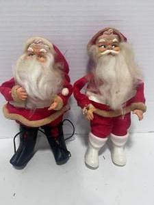 lot 96 image: Two Antique Japan Santas 8 and 7 both with Label
