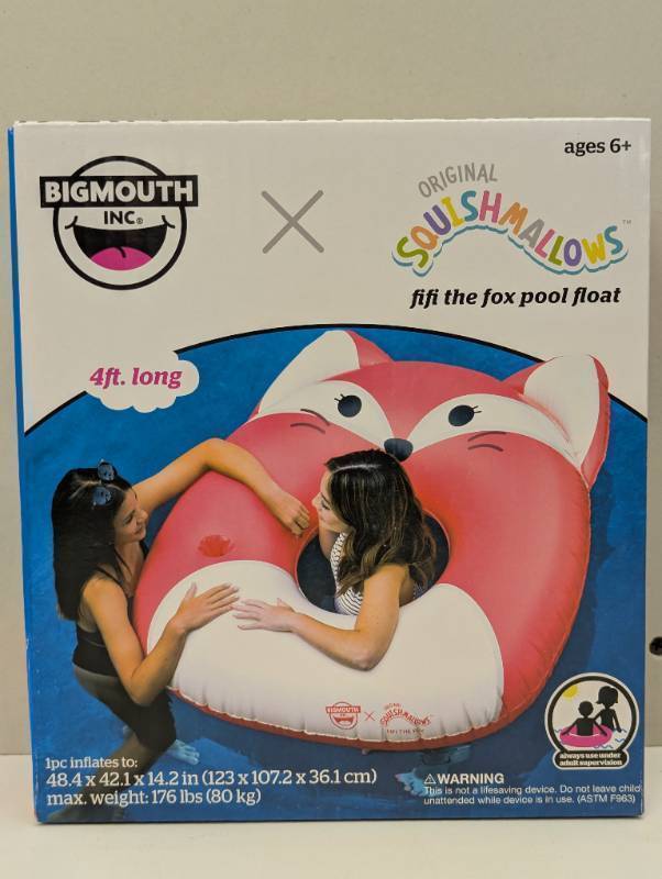 lot 306 image: Squishmallows Original Fiifi the Fox Giant Pool Float
